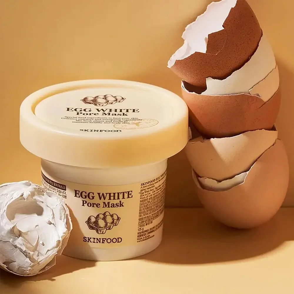Masca de fata cu albus de ou pentru pori, 120g, Skinfood