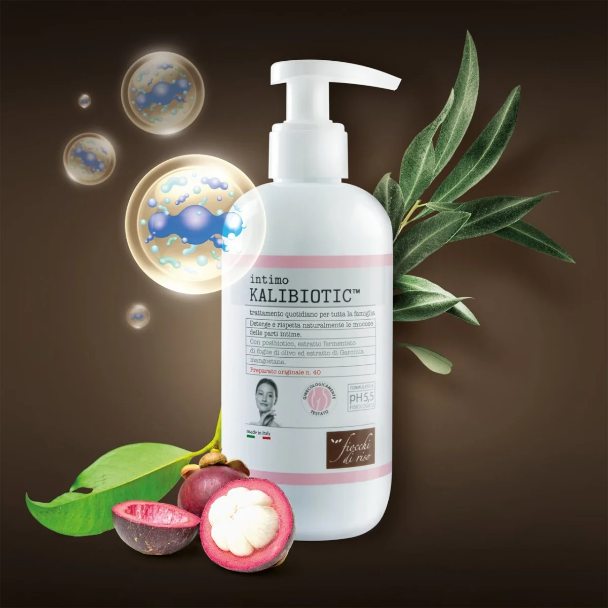 Gel intim de curatare cu extract de mangostan, 240ml, Fiocchi di Riso