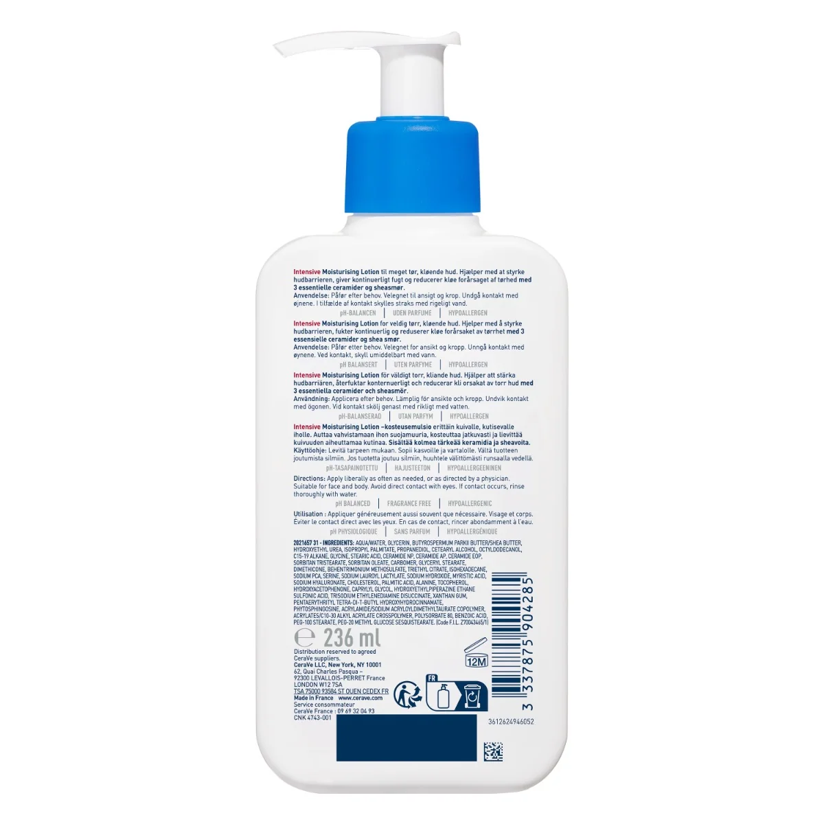 Lotiune intens hidratanta pentru fata si corp, 236ml, CeraVe