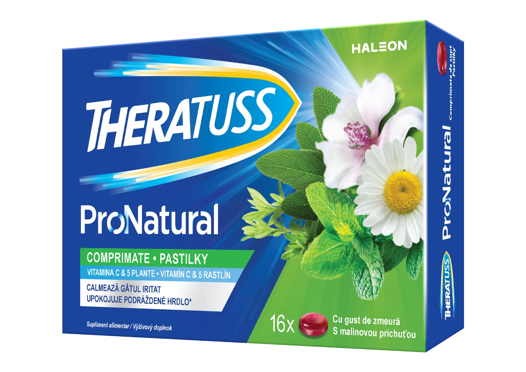 Theratuss Natural comprimate de supt, 16 comprimate, Haleon 