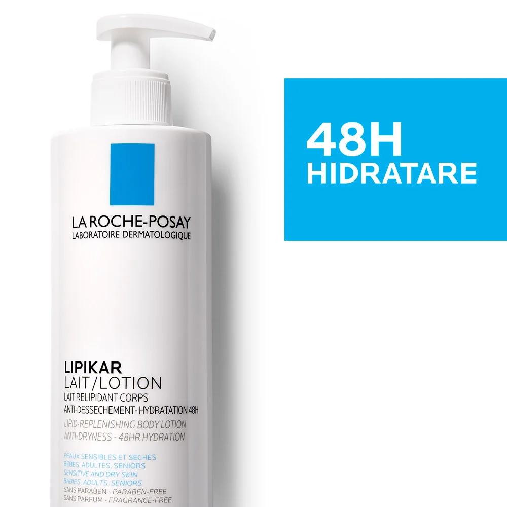 Lapte de corp pentru piele uscata Lipikar, 400ml, La Roche-Posay