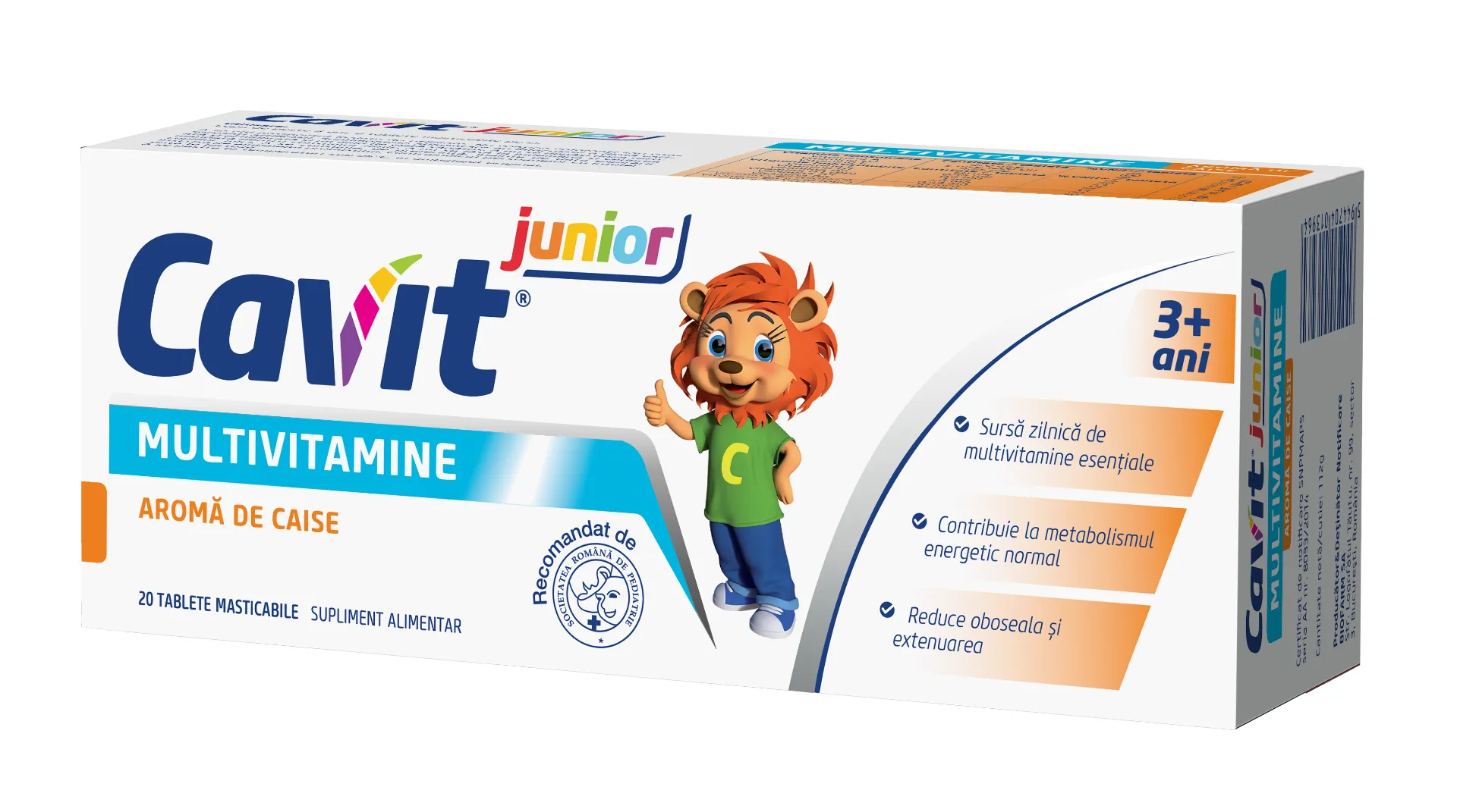 Cavit Junior caise, 20 tablete, Biofarm