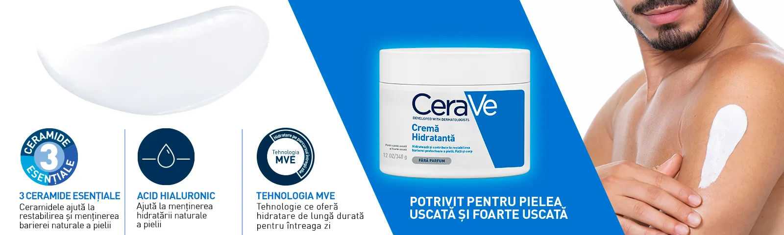 Potrivit pentru pielea uscata