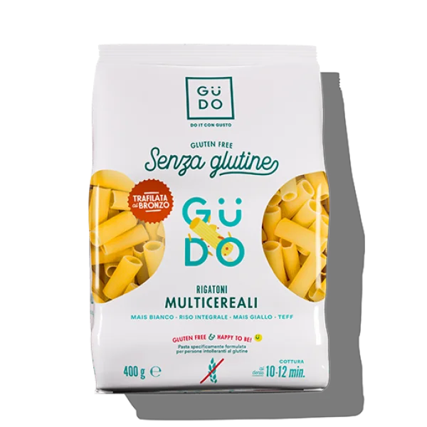 Paste fara gluten Rigatoni Multicereale, 400g, Gudo