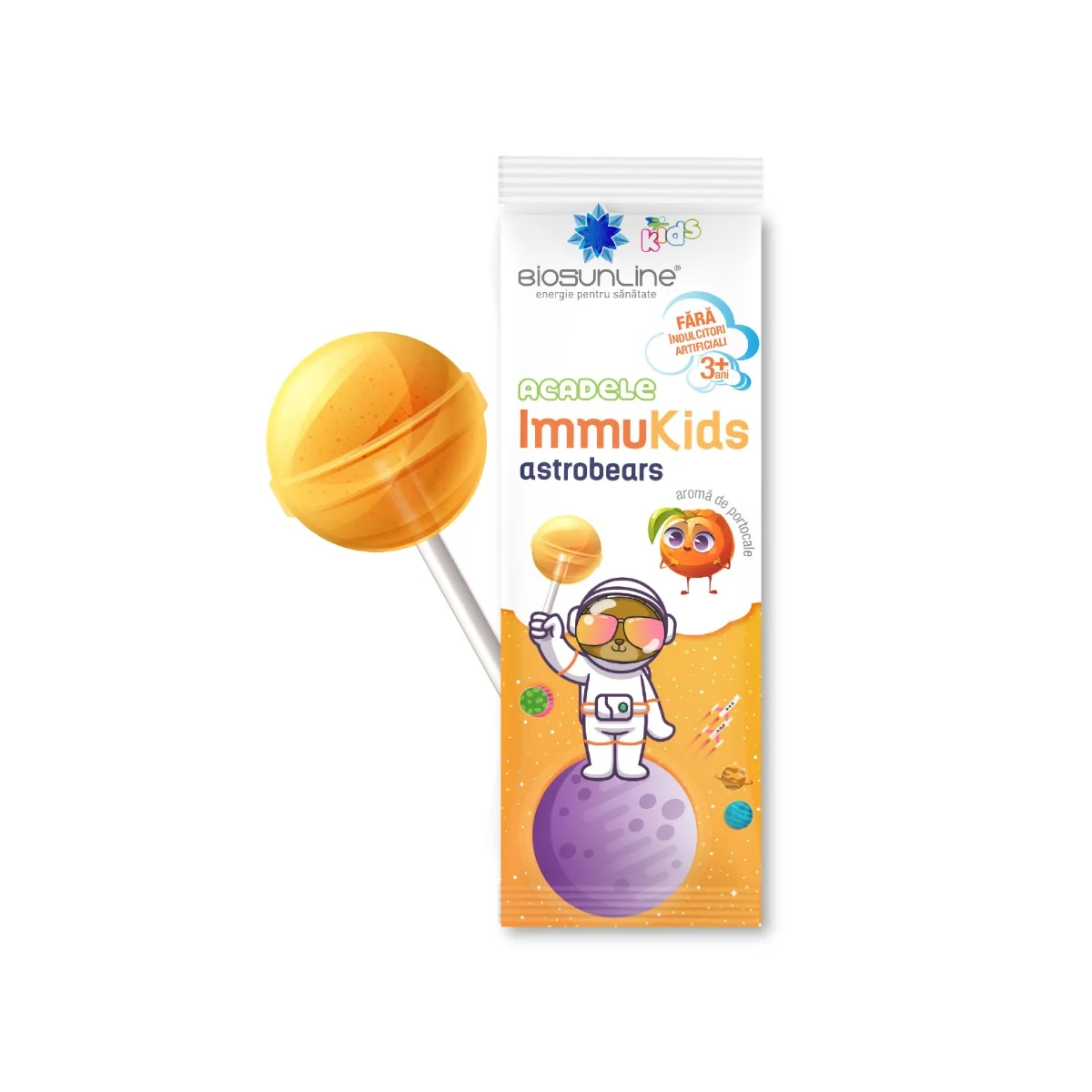 2 Acadele Acadele ImmuKids Astrobears cu portocale, 50 bucati, BioSunLine | Dr ...