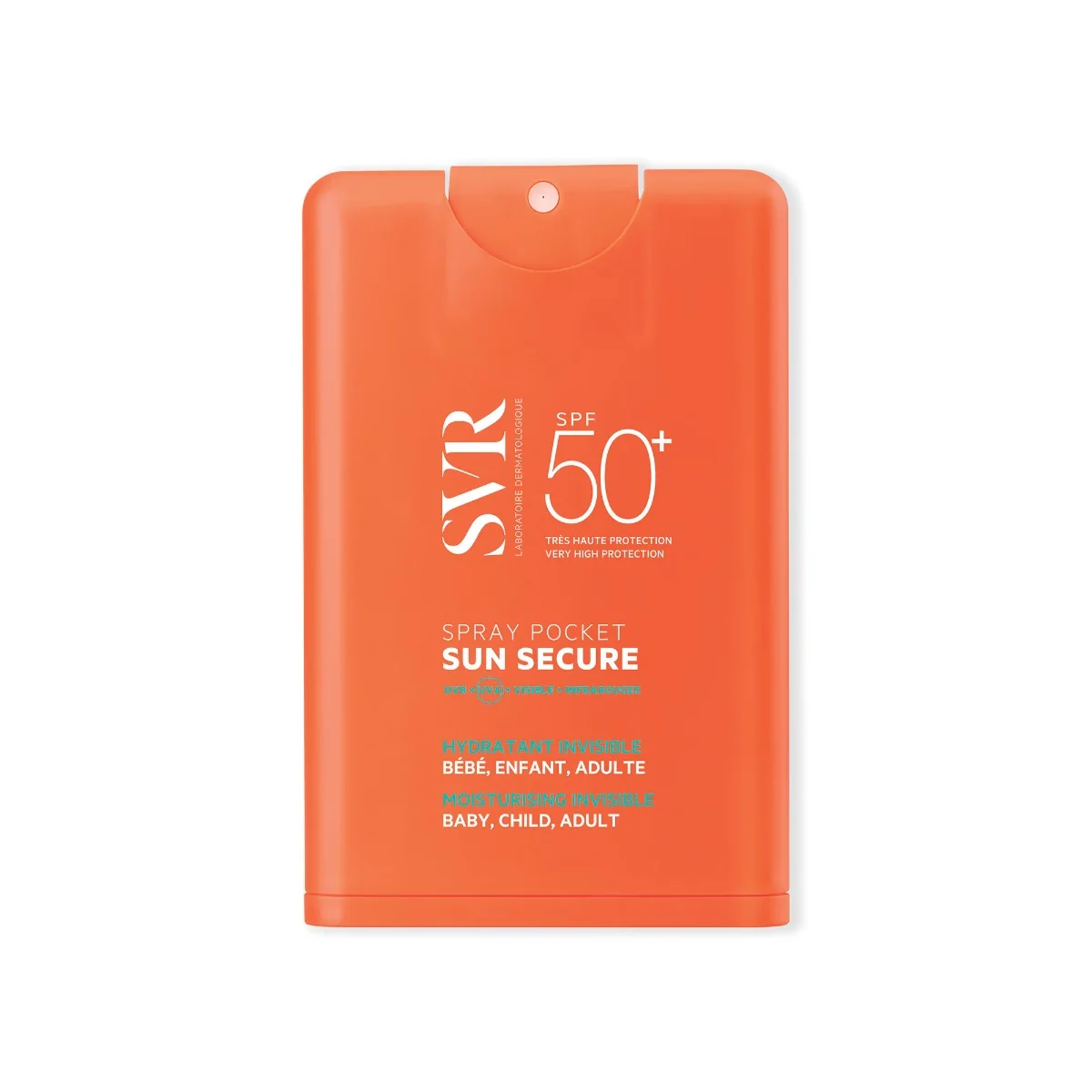 Spray de buzunar hidratant cu SPF 50+ Sun Secure, 20ml, SVR
