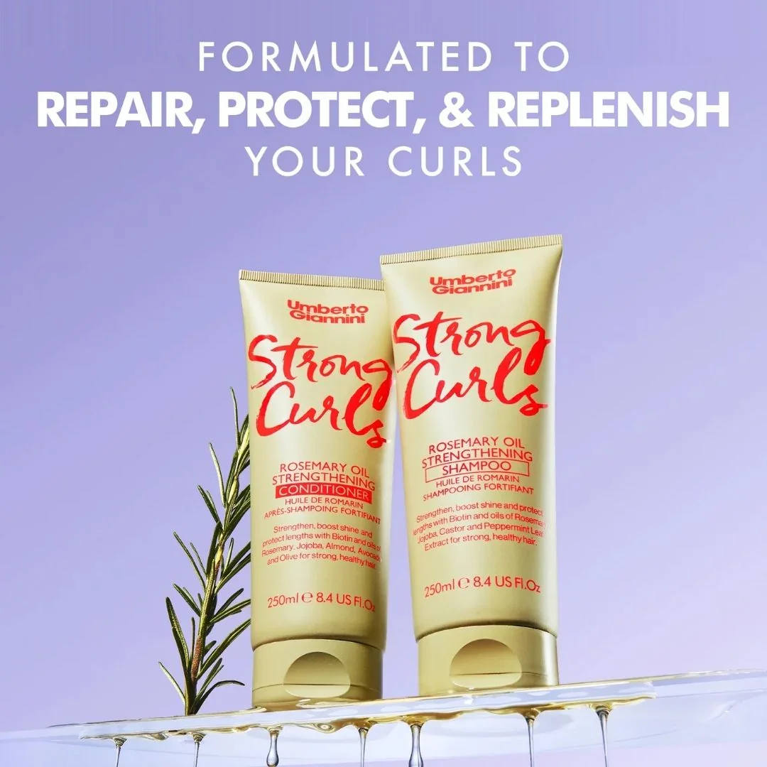Balsam fortifiant pentru par cret cu ulei de Rozmarin Strong Curls, 250ml, Umberto Giannini