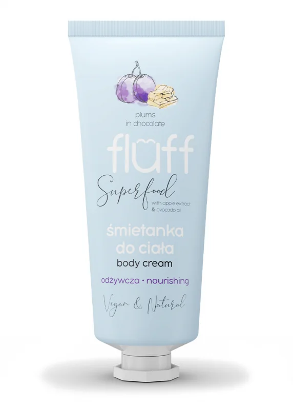 Crema de corp hranitoare cu prune in ciocolata, 150ml, Fluff