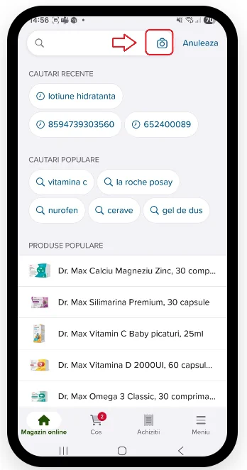 Screenshot aplicatie Dr. Max Screenshot aplicatie Dr. Max