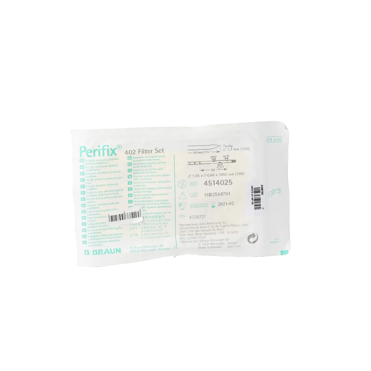 Set anestezie epidurala continua Perifix 451, 20 bucati, B. Braun
