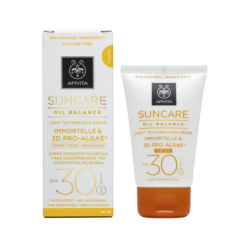 Apivita SunCare Crema matifianta color cu SPF 30, 50ml 