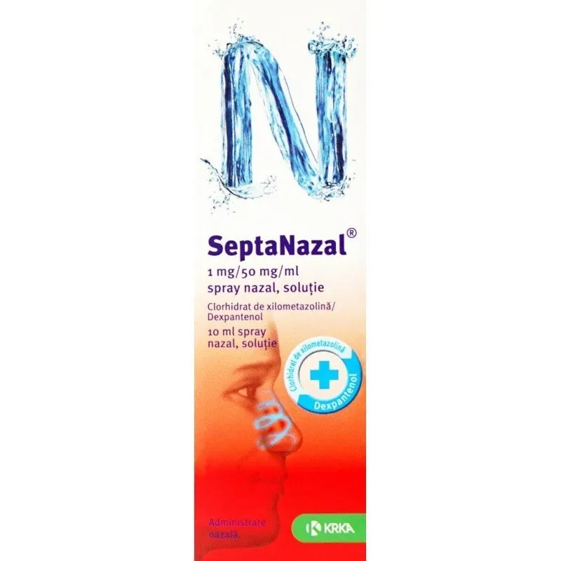 SeptaNazal spray nazal 1mg/50 mg/ml, 10 ml, KRKA