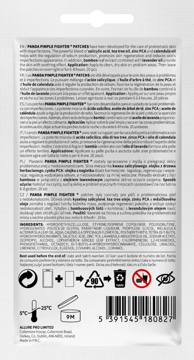 Plasturi impotriva cosurilor Panda, 20 bucati, Erne