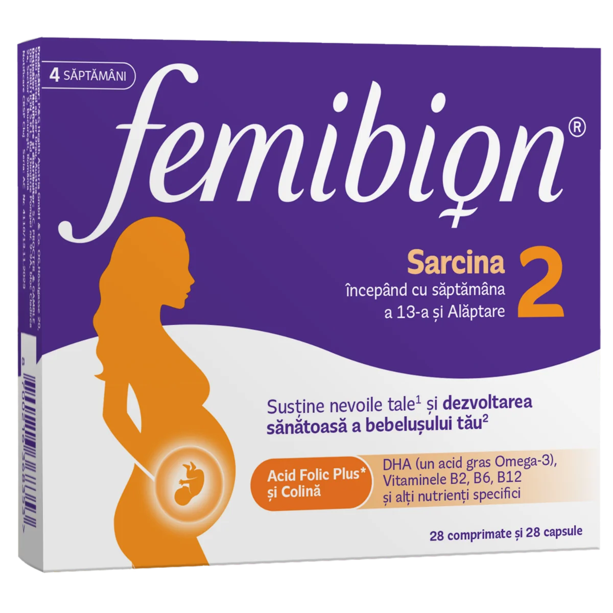 Femibion 2 Sarcina si Alaptare, 28 comprimate + 28 capsule