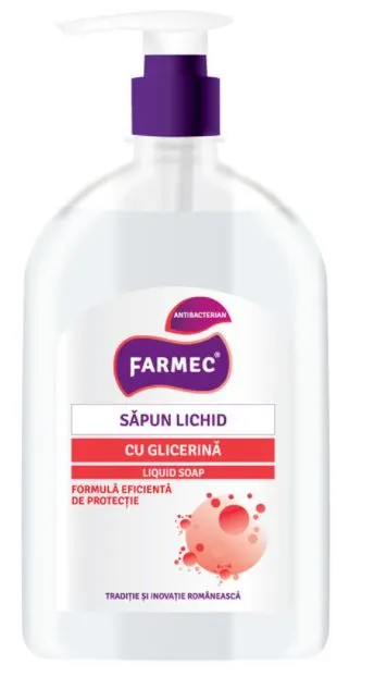 Sapun lichid antibacterian cu glicerina, 500ml, Farmec
