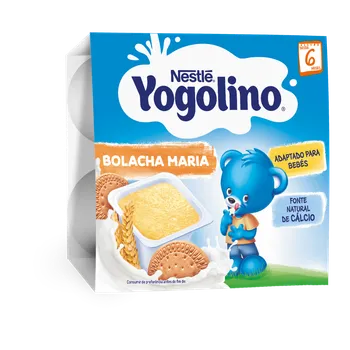 Gustare gris cu lapte si biscuiti Yogolino, 4 x 100g, Nestle