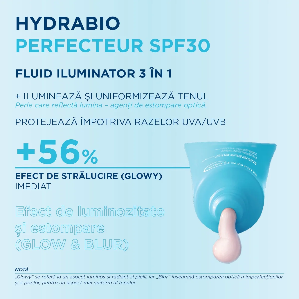 Fluid hidratant cu factor de protectie SPF30 Hydrabio Perfecteur, 40ml, Bioderma