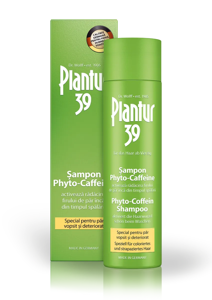 Sampon pentru par vopsit si deteriorat Plantur 39 Phyto-Caffeine, 250ml, Plantur