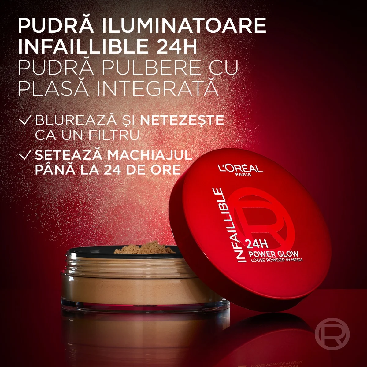 Pudra tip pulbere cu efect estompare Infaillible 24h, 10g, L'Oreal Paris