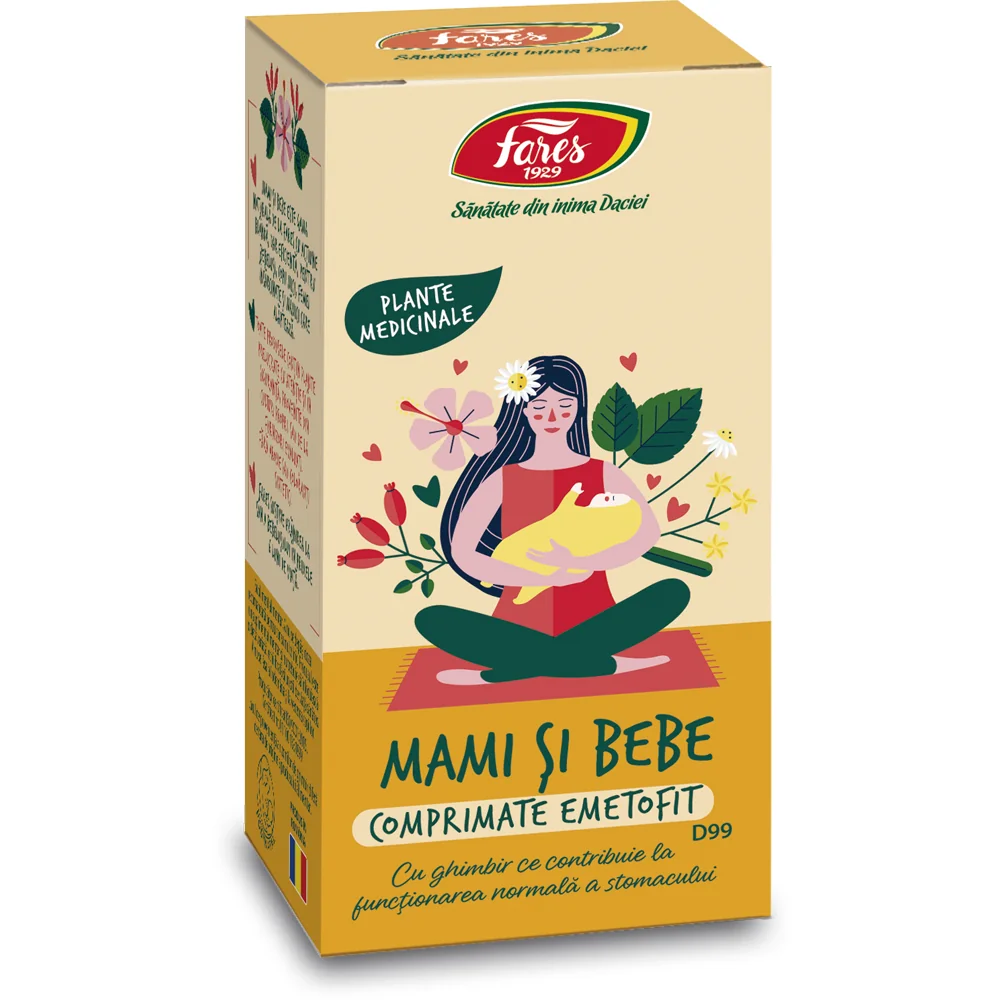 Emetofit mami si bebe D99, 30 comprimate, Fares