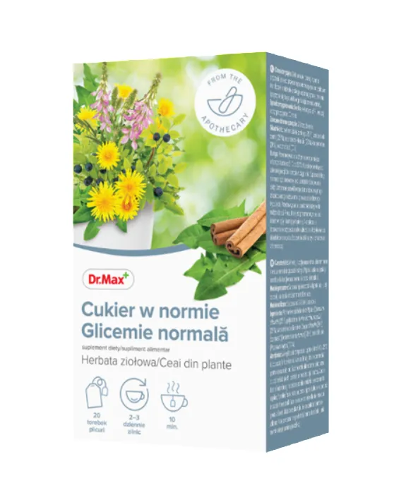 Ceai din plante pentru glicemie normala, 20 plicuri, Dr.Max