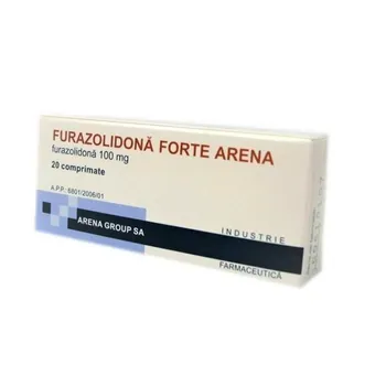 Furazolidona forte Arena 100 mg, 10 comprimate, Arena