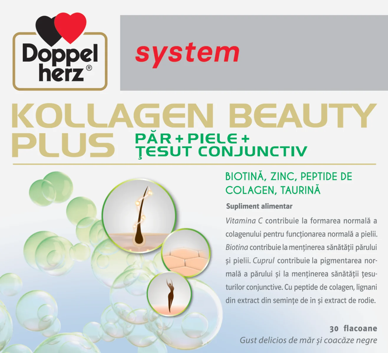 Kollagen System Beauty Plus, 30 flacoane, Doppelherz