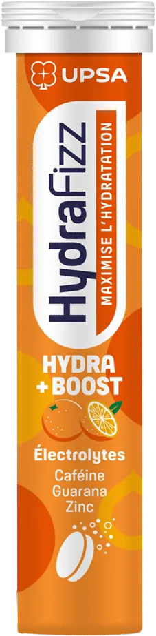Electroliti cu aroma de portocale Hydrafizz Hydra Boost, 16 comprimate efervescente, Upsa