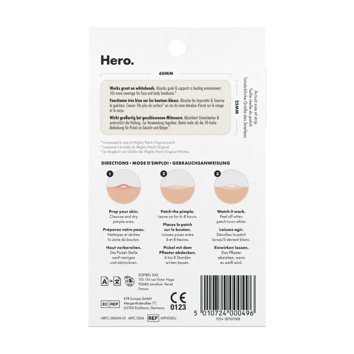 Plasturi pentru tratarea cosurilor Mighty Patch Surface, 10 bucati, Hero