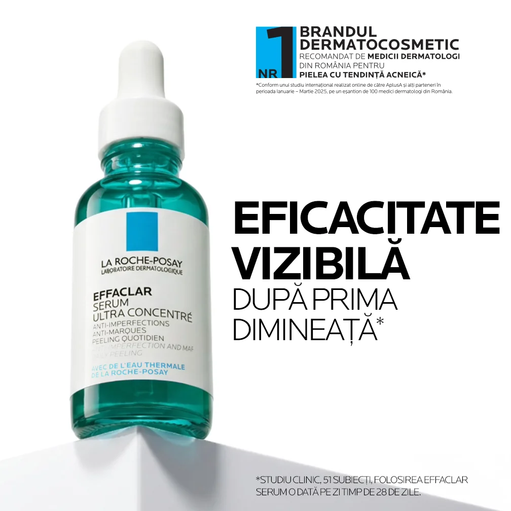 Ser ultra concentrat anti-imperfectiuni si anti-semne ten gras cu tendinta acneica Effaclar, 30ml, La Roche-Posay