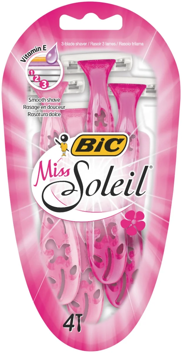 Pachet Aparat de ras Miss 4 Soleil, 4 bucati, BIC
