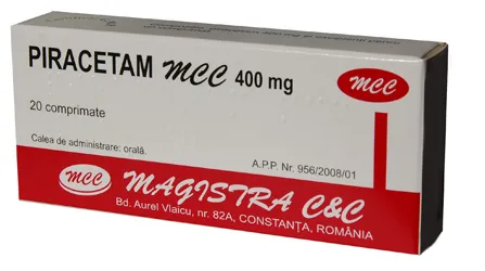 Piracetam MCC 400mg, 20 comprimate, Magistra 
