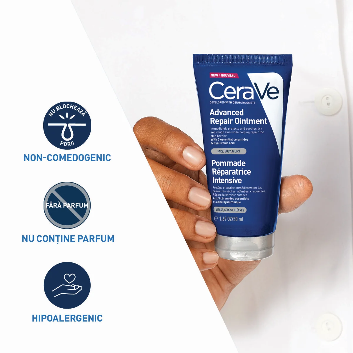 Balsam reparator cu actiune avansata pentru piele uscata si crapata, 50ml, CeraVe