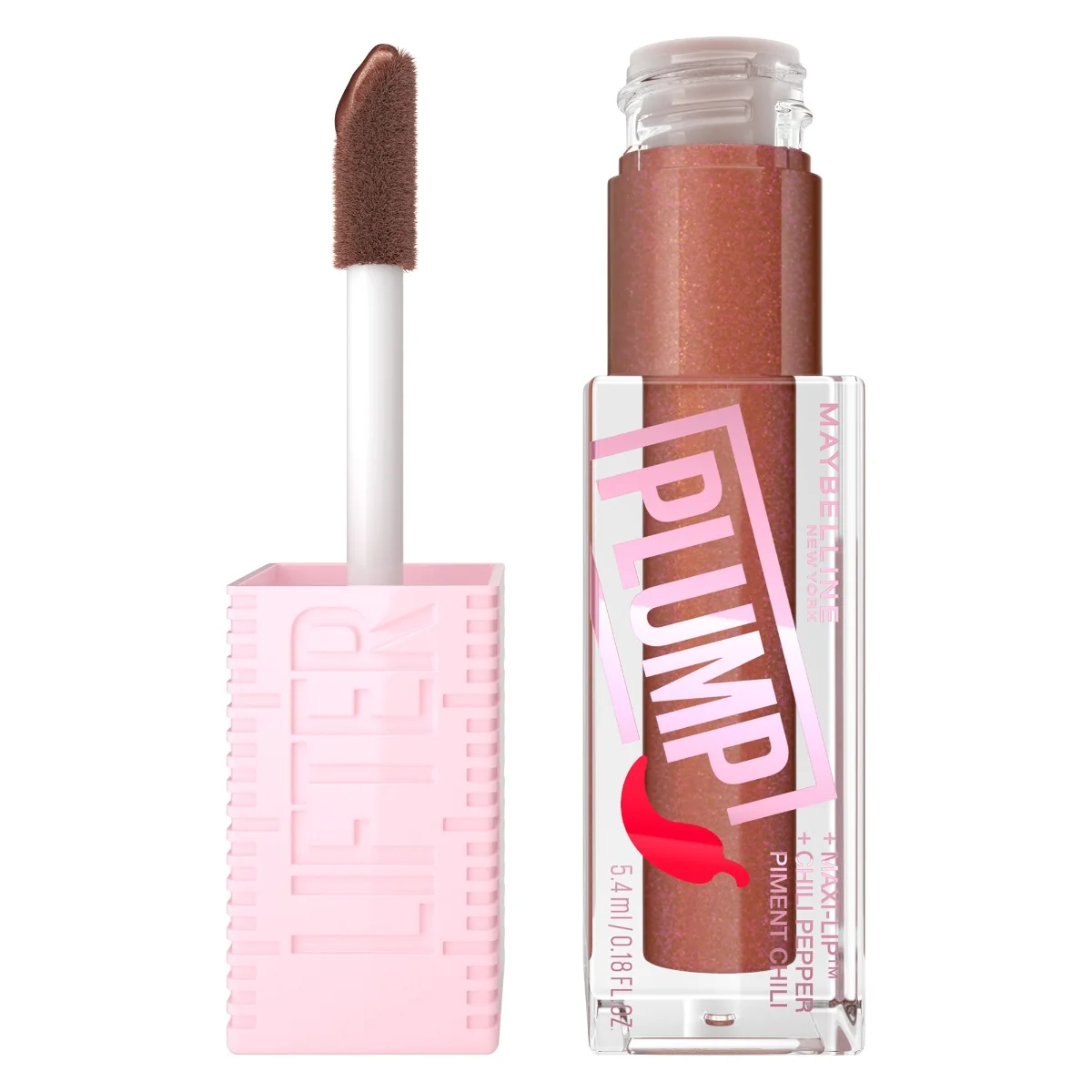 Luciu de buze cu efect de marire Lifter Plump 007 Cocoa Zing, 5.4ml, Maybelline