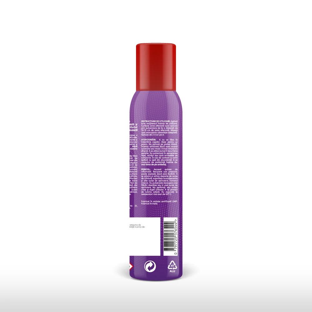 Spray rapid pentru disconfortul muscular si articular, 100g, Algoved