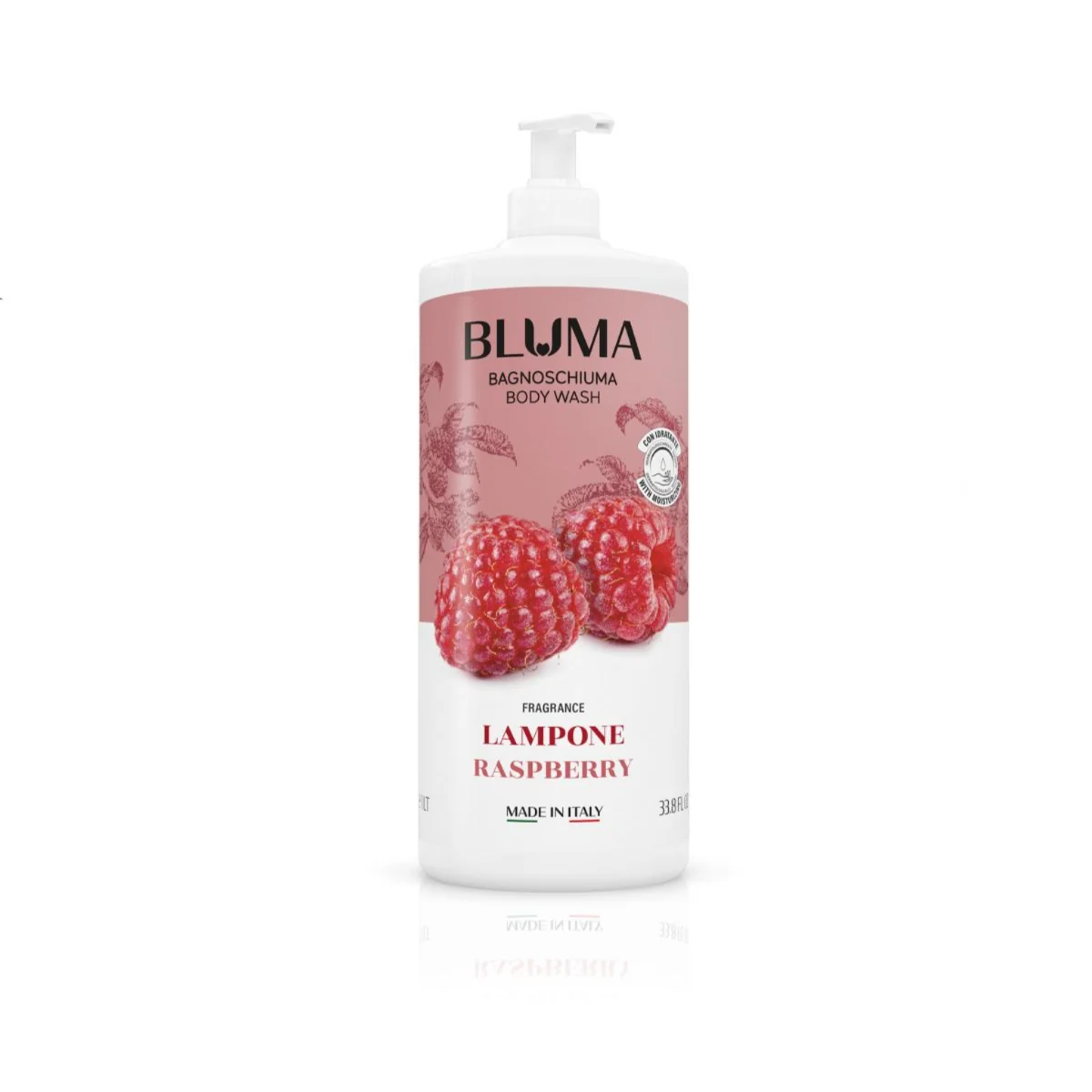 Gel de dus cu parfum de zmeura Bluma Lampone, 1000ml, Bluma