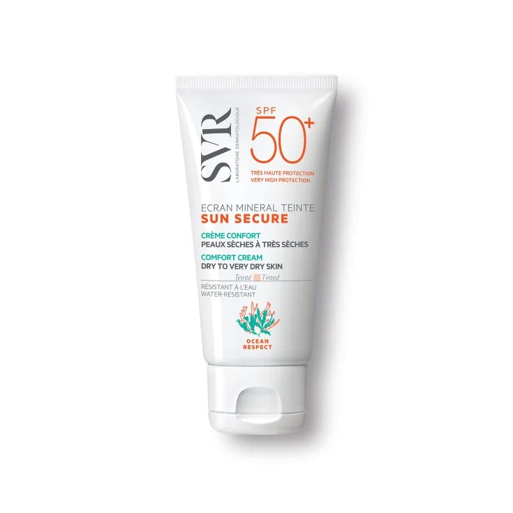 Crema nuantatoare piele uscata SPF 50+ Sun Secure, 50ml, SVR