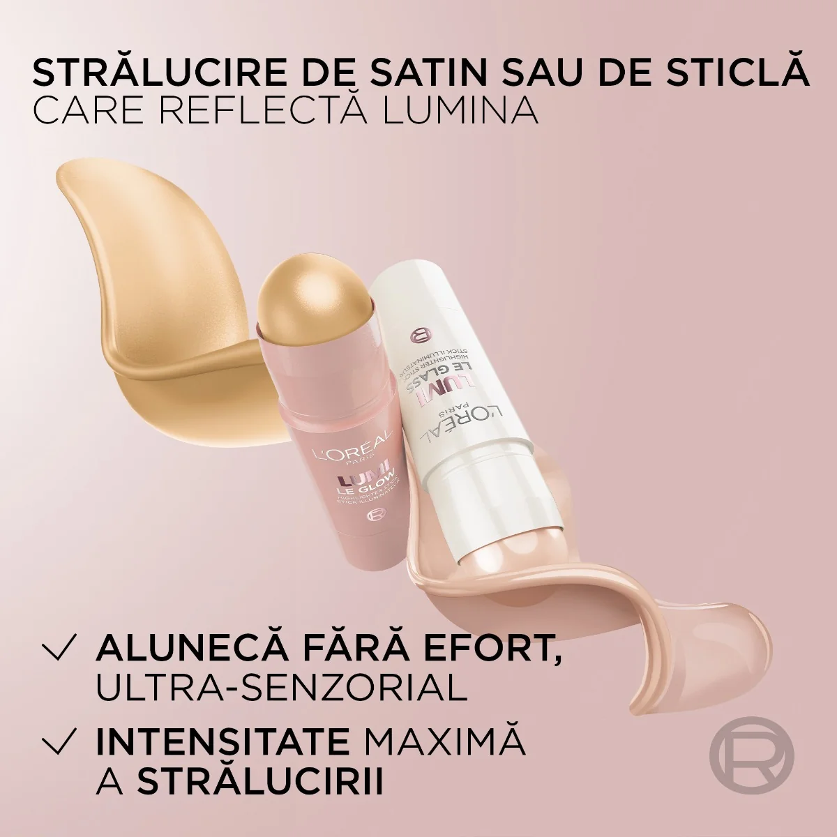 Baton iluminator multifunctional 620 Glassy Pink Ballet, 5g, L'Oreal Paris 