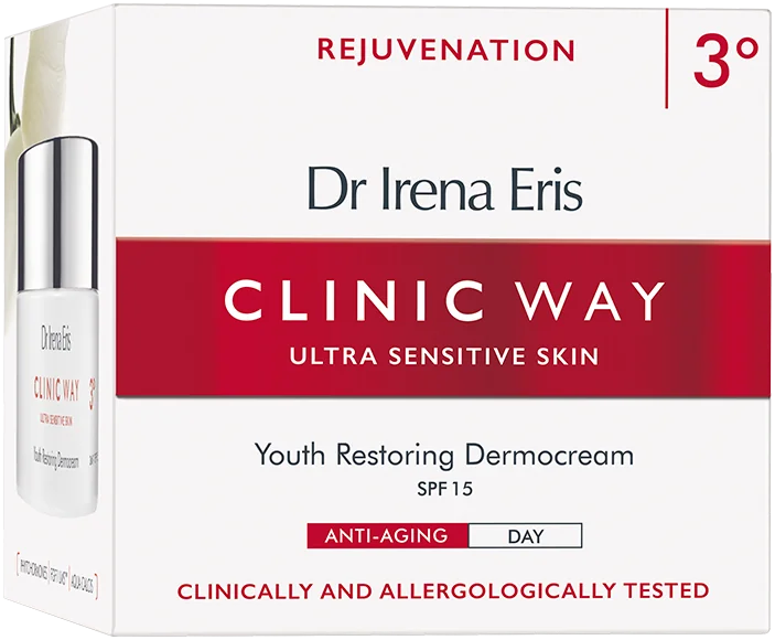 Crema de zi anti-aging netezire SPF15 Clinic Way 3°, 50ml, Dr. Irena Eris
