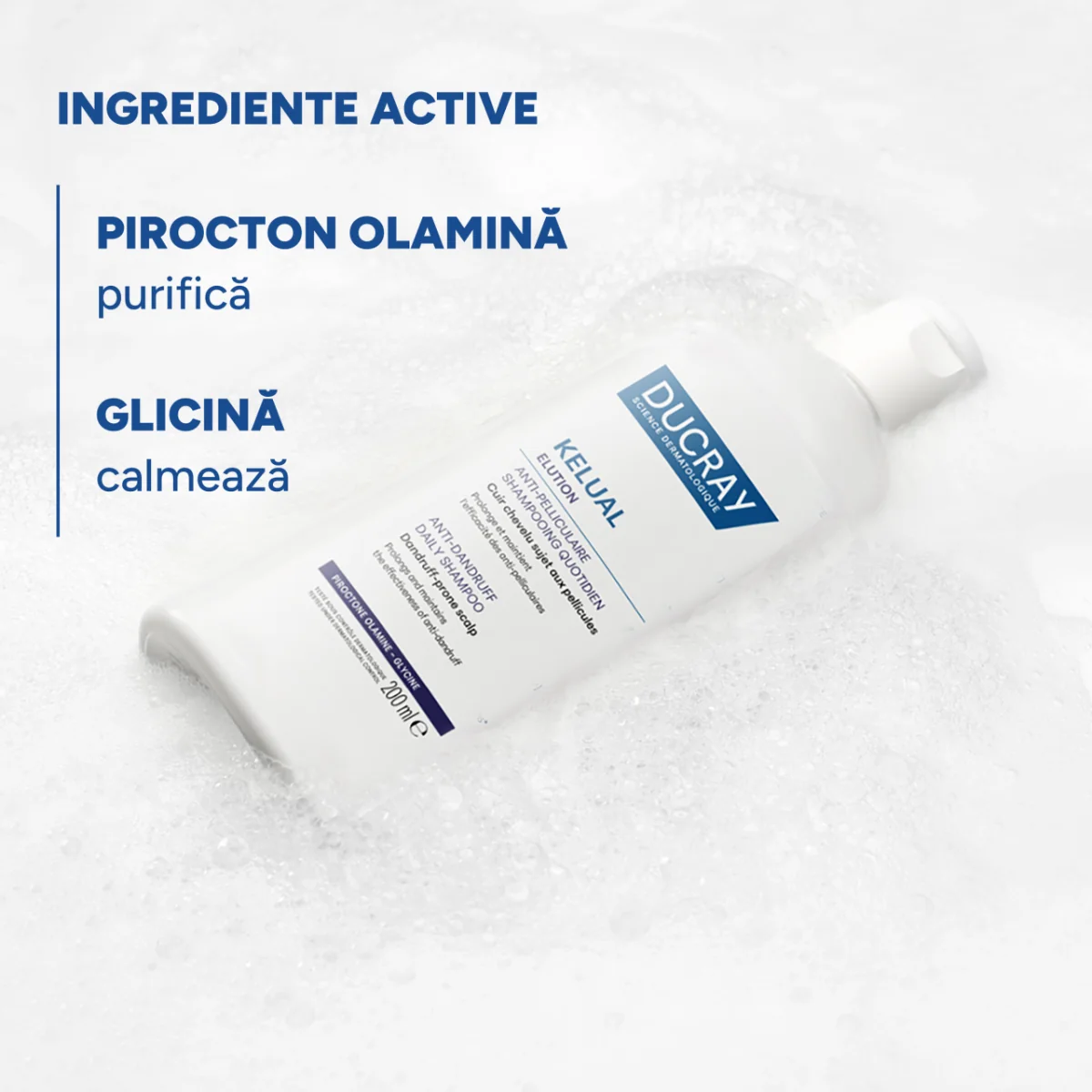 Sampon anti-matreata pentru utilizare frecventa Kelual Elution, 400ml, Ducray