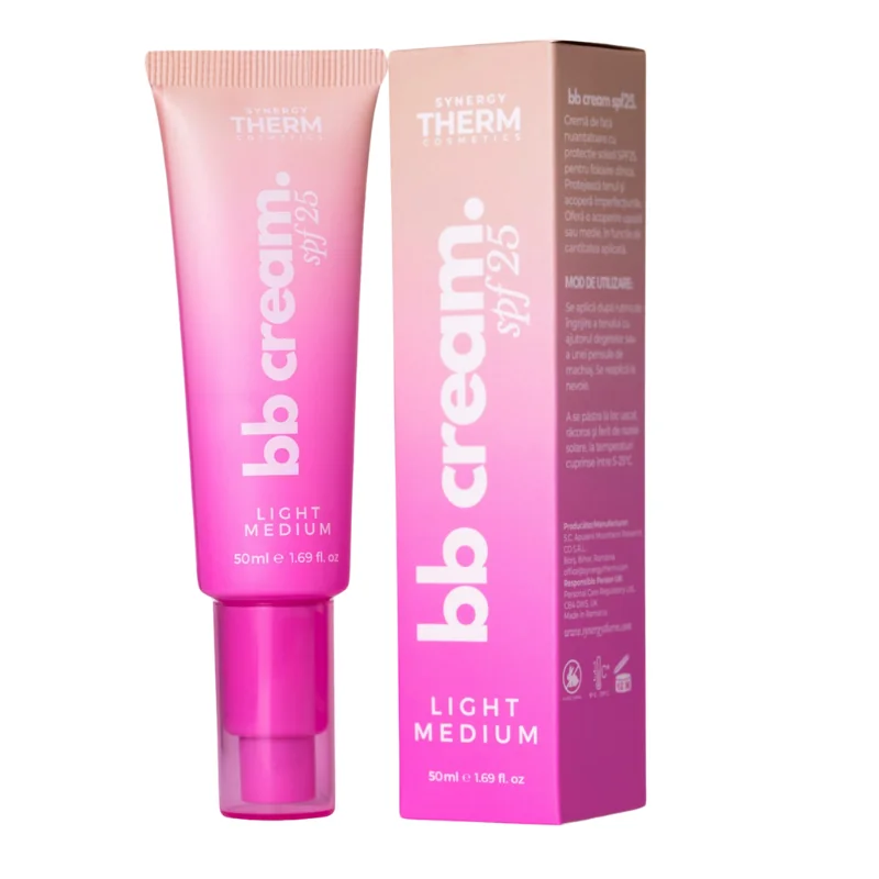BB cream cu SPF 25 Light Medium, 50ml, Synergy Therm 