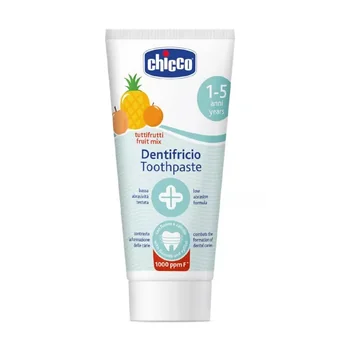 Pasta de dinti cu fluor si aroma de multi-fructe 1-5 ani+, 50ml, Chicco