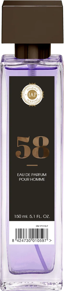 Apa de parfum pentru barbati Nr. 58, 150ml, IAP Pharma
