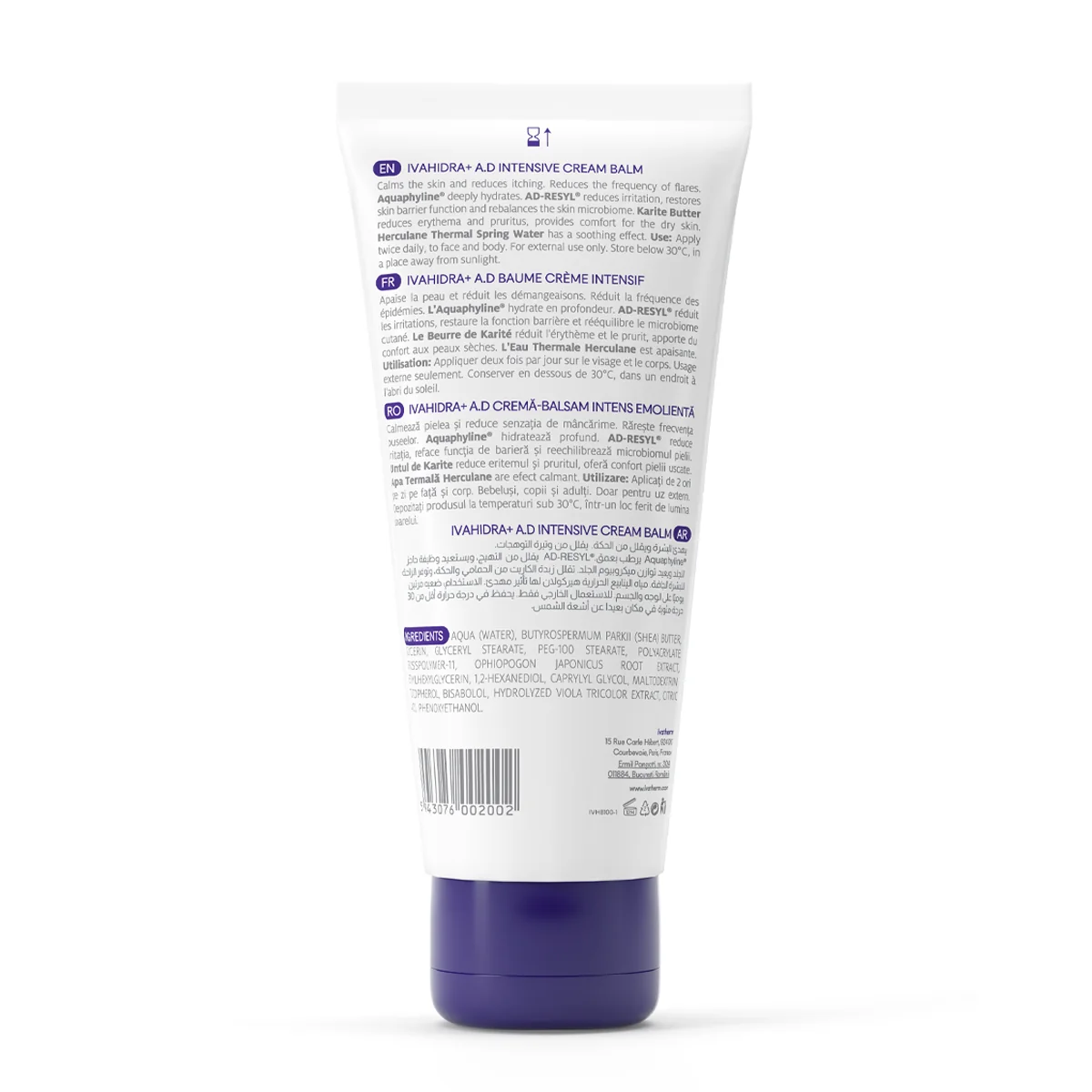 Crema balsam intens emolienta Ivahidra+ A.D, 100ml, Ivatherm