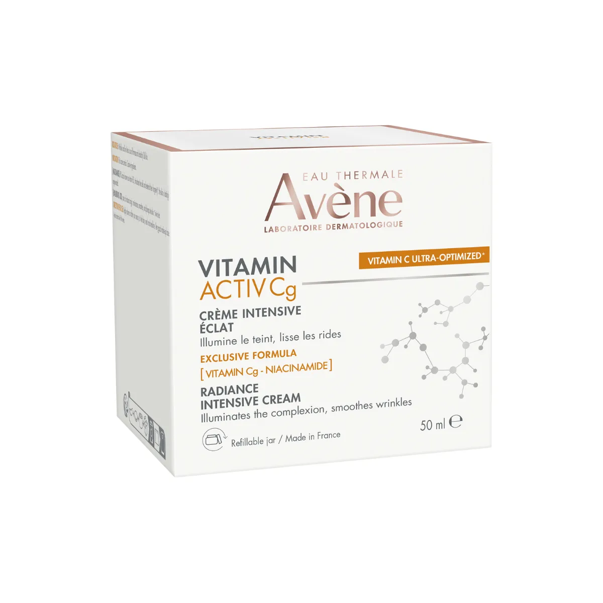 Crema iluminatoare intensiva cu Vitamina C si Niacinamida Vitamin Activ Cg, 50ml, Avene 