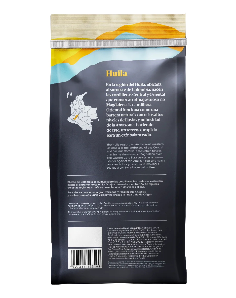 Cafea macinata Origine Huila, 454g, Juan Valdez