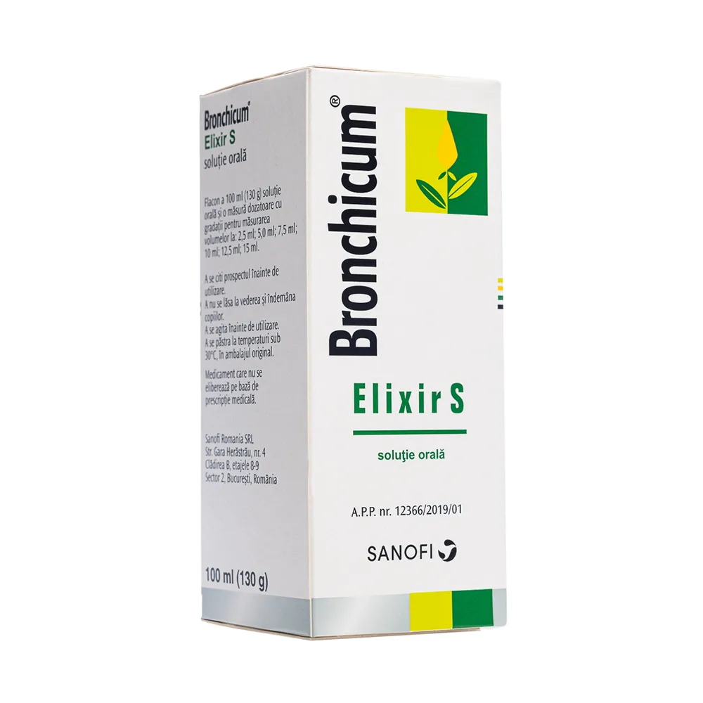 Bronchicum Elixir S solutie orala, 100ml, Sanofi 