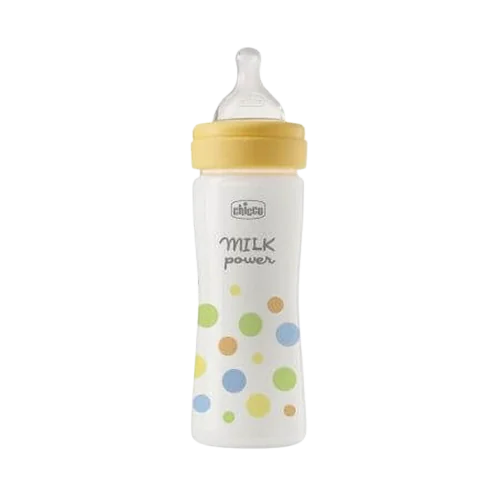 Biberon cu tetina din silicon si flux mediu Perfect Easy Baieti 2 luni+, 250ml, Chicco
