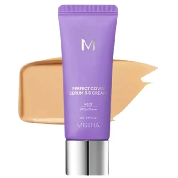 BB Cream M Perfect Cover Serum SPF 50+ 27 Bej Miere, 20ml, Missha