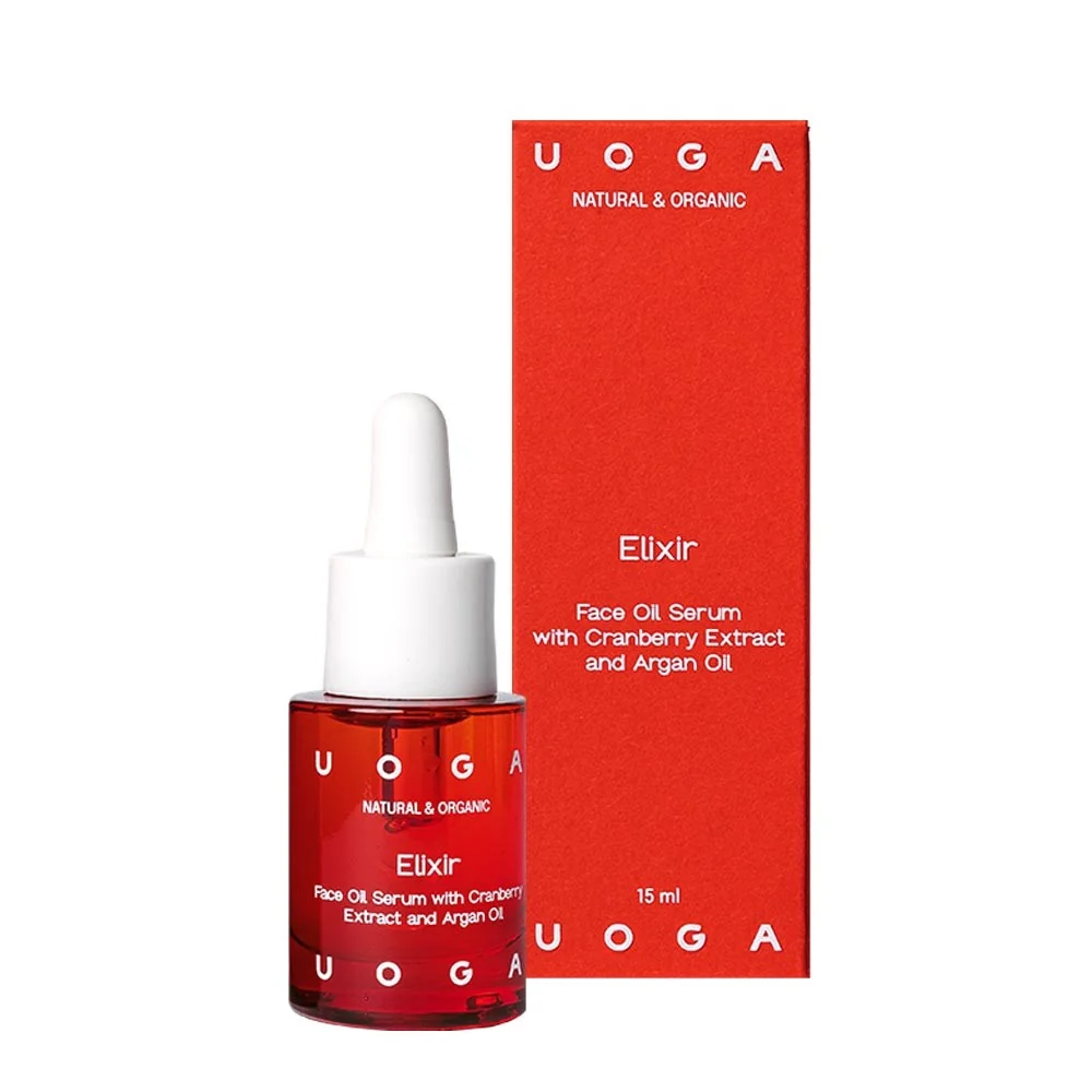 Elixir bio pentru fata cu extract de merisoare si ulei de argan, 15ml, Uoga Uoga